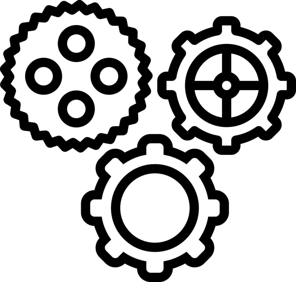 lijn icoon voor mechanismen vector