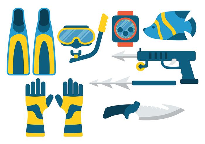 spearfishing icoon vector