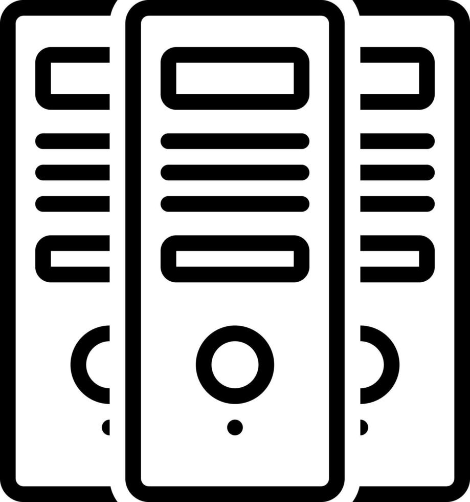 lijnpictogram voor cpu vector