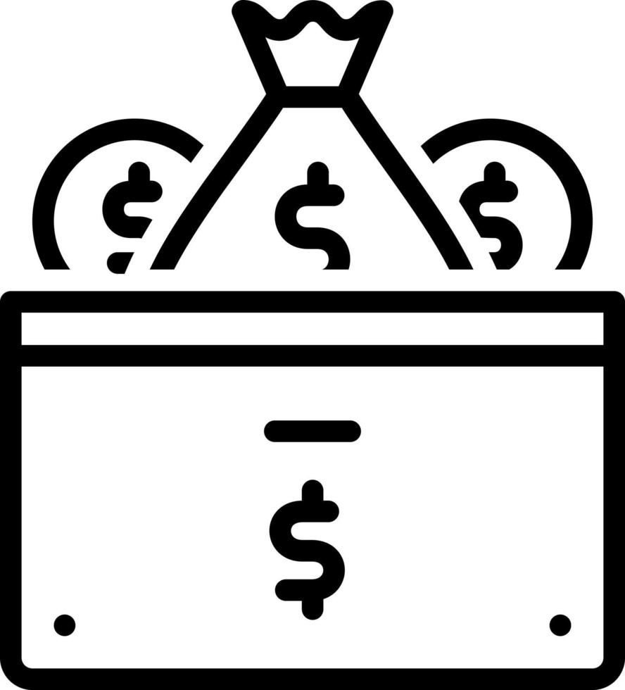 lijn icoon voor deposito's vector