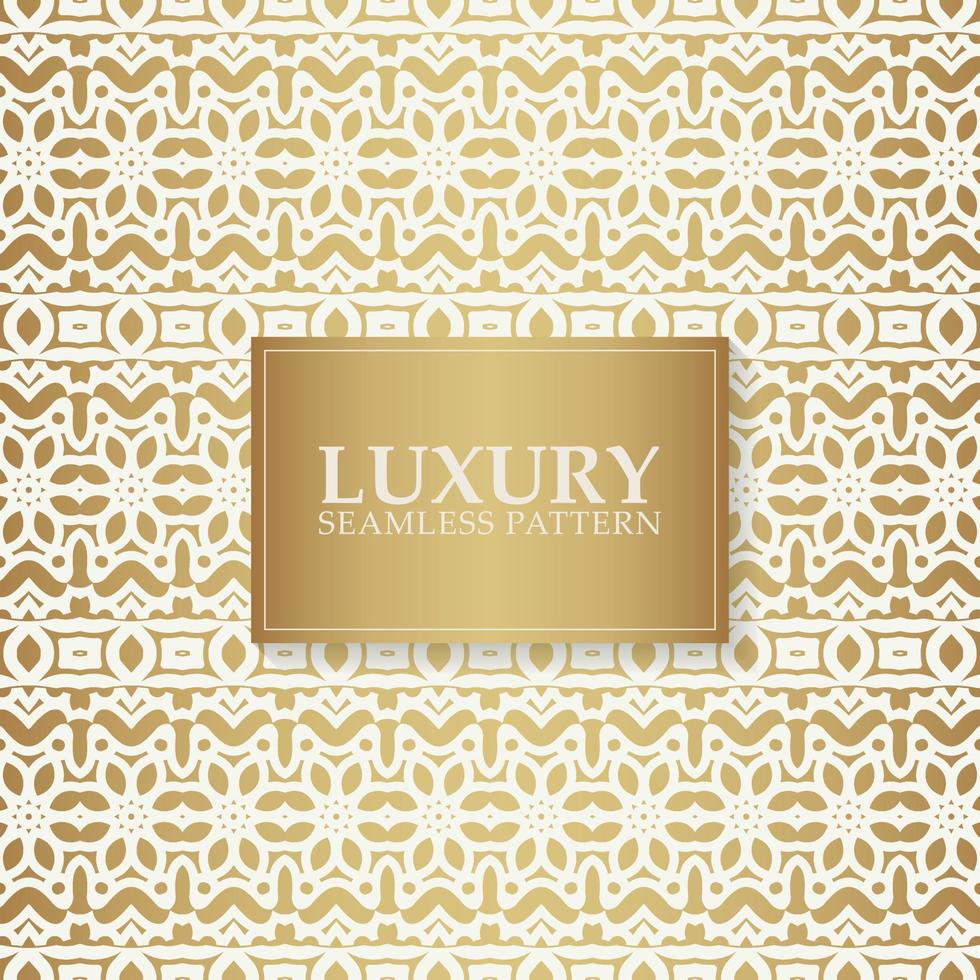 luxe witte ornament patroon ontwerp achtergrond vector