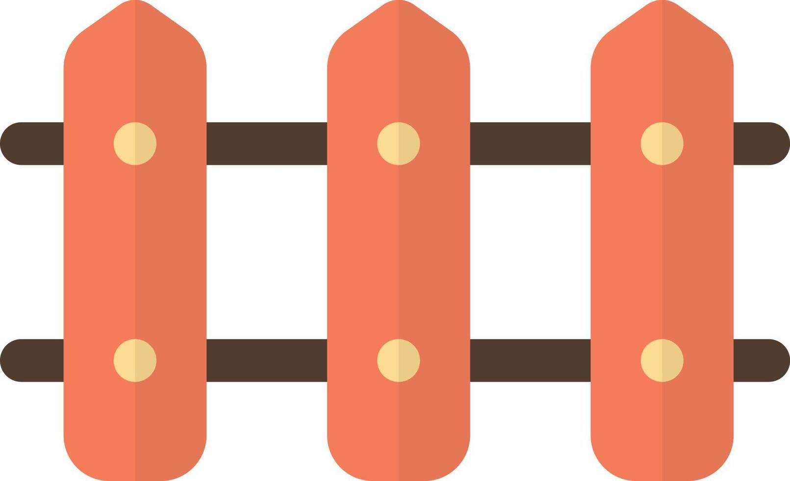 houten hek illustratie in minimaal stijl vector