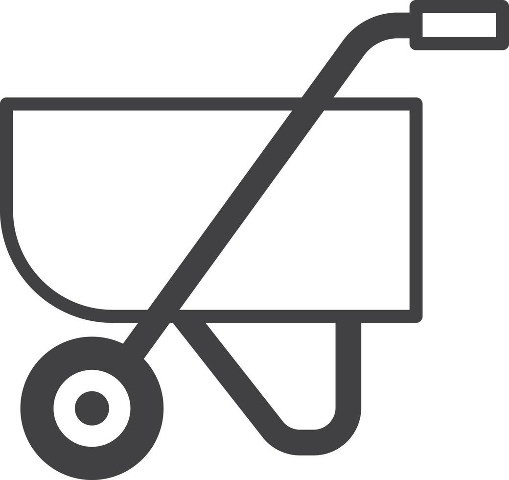 bouw trolley illustratie in minimaal stijl vector