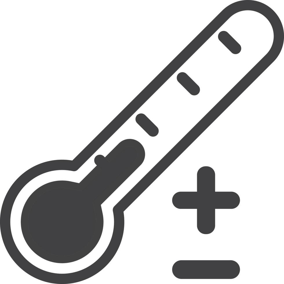 thermometer illustratie in minimaal stijl vector