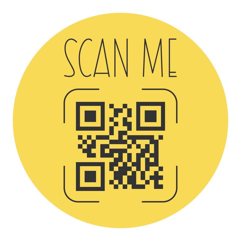 qr code voor smartphone. opschrift scannen me met smartphone icoon. qr code voor betaling. vector