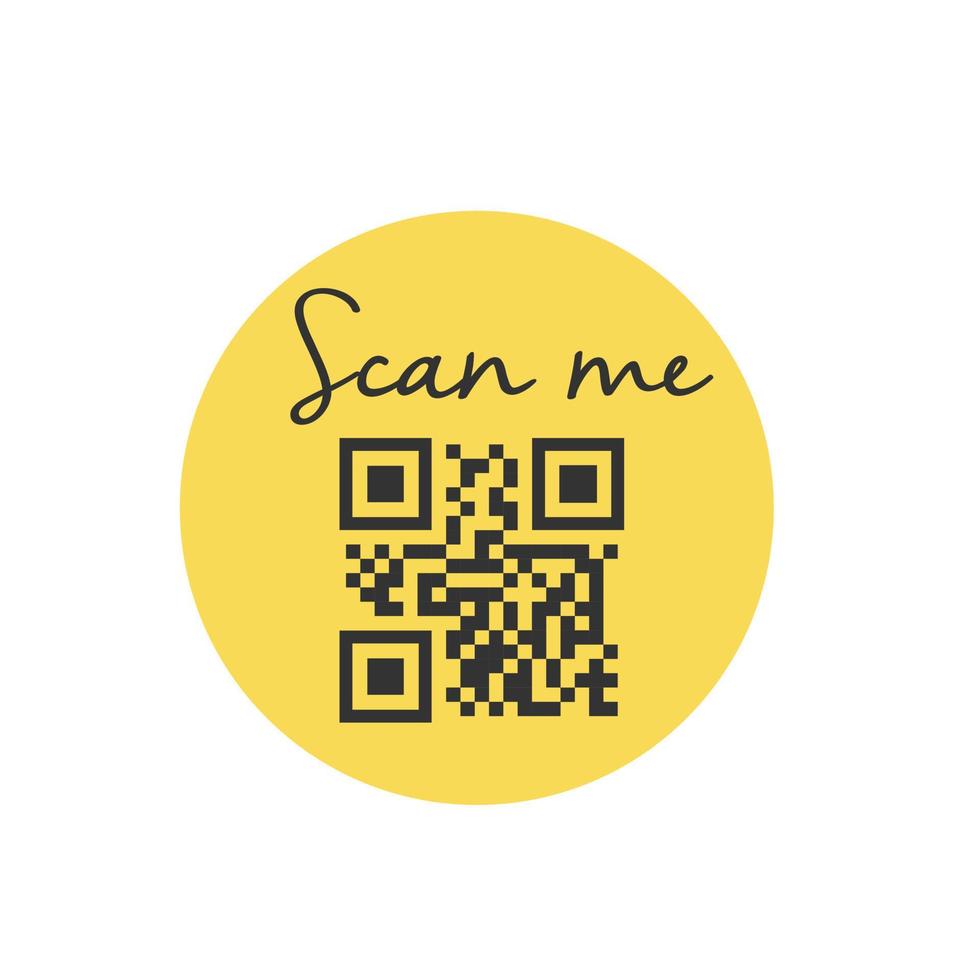 qr code voor smartphone. opschrift scannen me met smartphone icoon. qr code voor betaling. vector