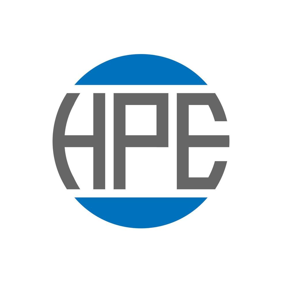 hpe brief logo ontwerp Aan wit achtergrond. hpe creatief initialen cirkel logo concept. hpe brief ontwerp. vector