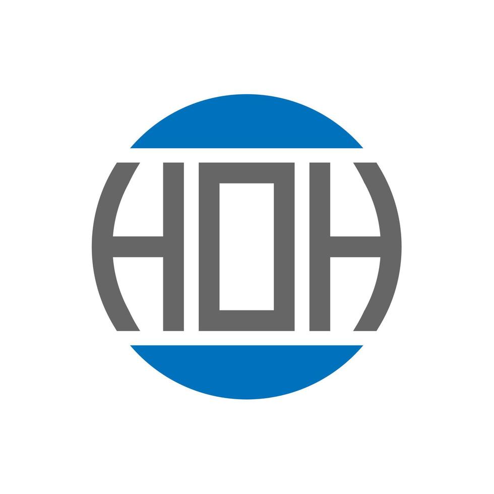 hoh brief logo ontwerp Aan wit achtergrond. hoh creatief initialen cirkel logo concept. hoh brief ontwerp. vector