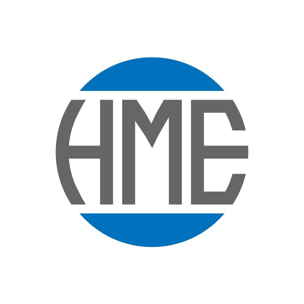 hme brief logo ontwerp Aan wit achtergrond. hme creatief initialen cirkel logo concept. hme brief ontwerp. vector