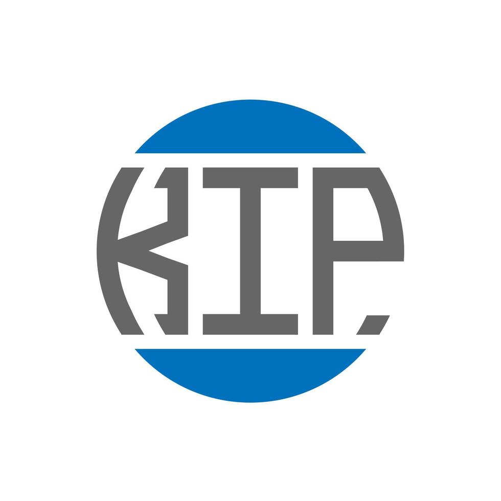 kip brief logo ontwerp Aan wit achtergrond. kip creatief initialen cirkel logo concept. kip brief ontwerp. vector