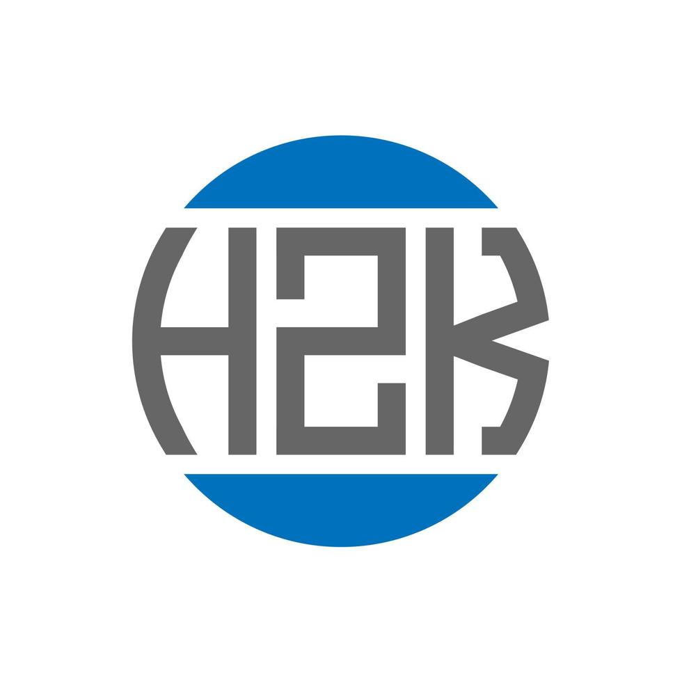 hzk brief logo ontwerp Aan wit achtergrond. hzk creatief initialen cirkel logo concept. hzk brief ontwerp. vector