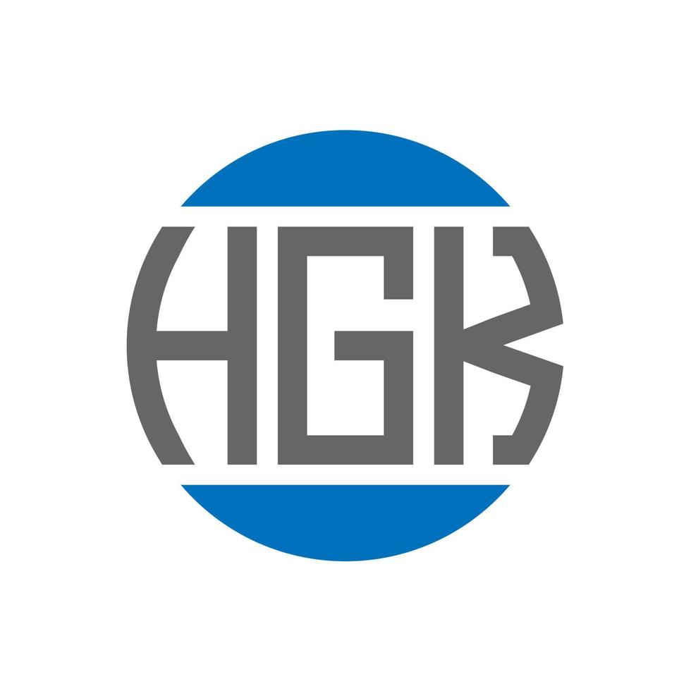 hgk brief logo ontwerp Aan wit achtergrond. hgk creatief initialen cirkel logo concept. hgk brief ontwerp. vector