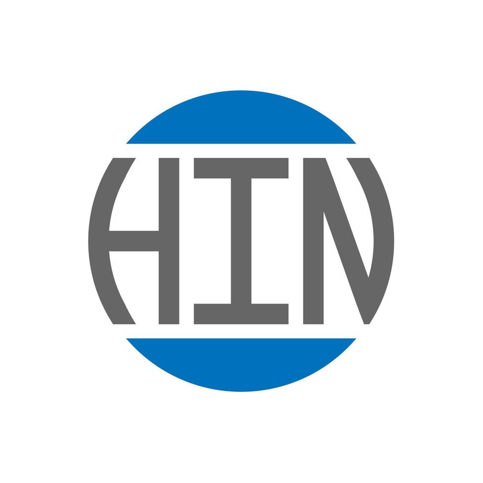 hin brief logo ontwerp Aan wit achtergrond. hin creatief initialen cirkel logo concept. hin brief ontwerp. vector