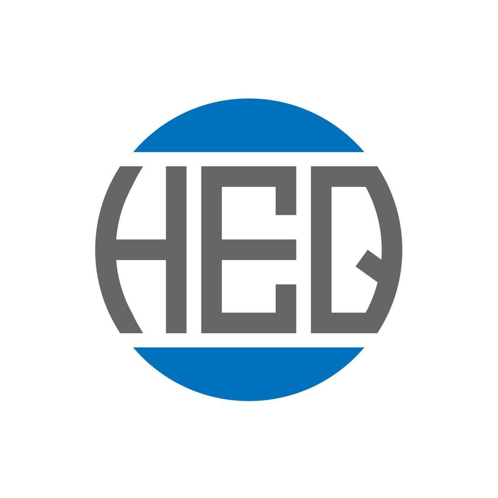 heq brief logo ontwerp Aan wit achtergrond. heq creatief initialen cirkel logo concept. heq brief ontwerp. vector