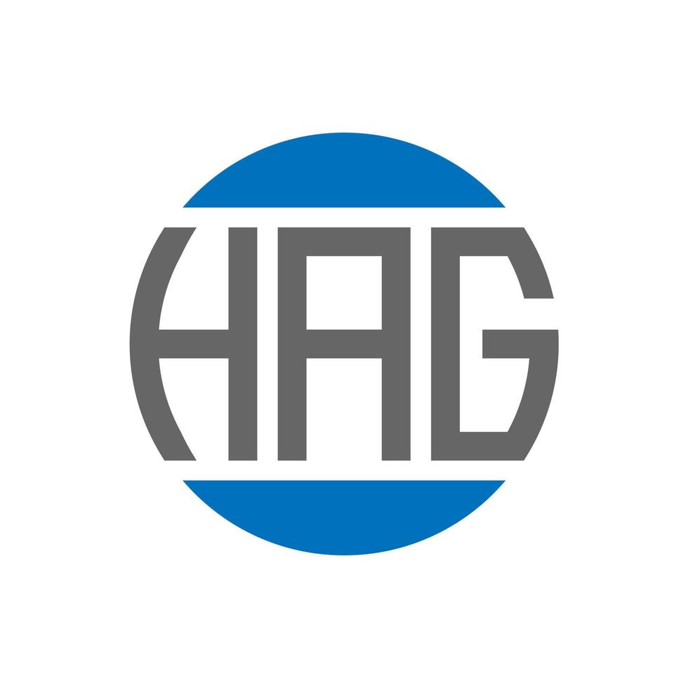 hag brief logo ontwerp Aan wit achtergrond. hag creatief initialen cirkel logo concept. hag brief ontwerp. vector