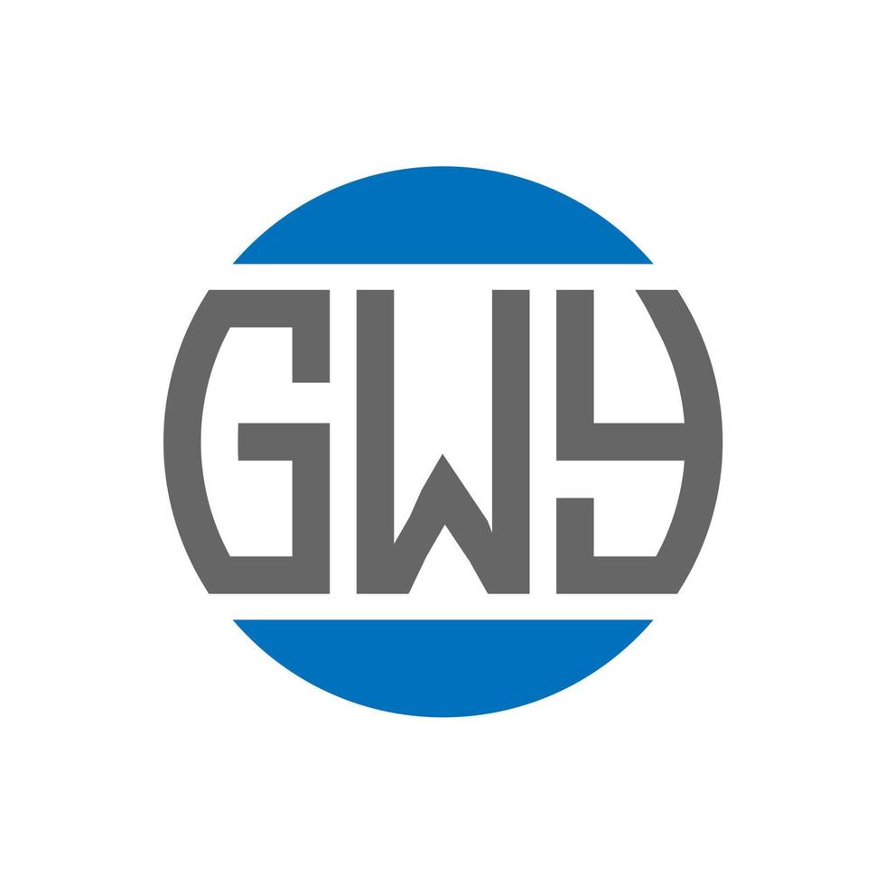 gwy brief logo ontwerp Aan wit achtergrond. gwy creatief initialen cirkel logo concept. gwy brief ontwerp. vector