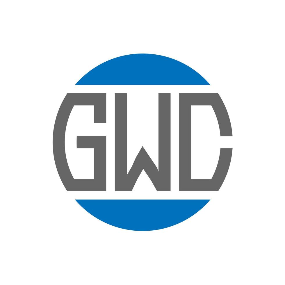 gwc brief logo ontwerp Aan wit achtergrond. gwc creatief initialen cirkel logo concept. gwc brief ontwerp. vector