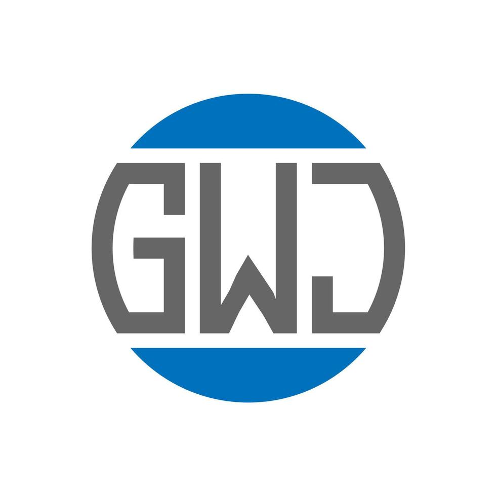 gwj brief logo ontwerp Aan wit achtergrond. gwj creatief initialen cirkel logo concept. gwj brief ontwerp. vector