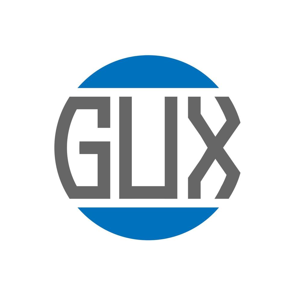 gux brief logo ontwerp Aan wit achtergrond. gux creatief initialen cirkel logo concept. gux brief ontwerp. vector