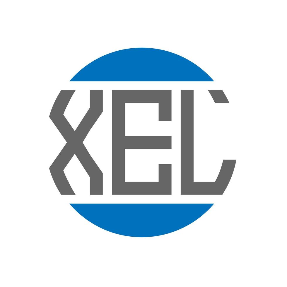 xel brief logo ontwerp Aan wit achtergrond. xel creatief initialen cirkel logo concept. xel brief ontwerp. vector