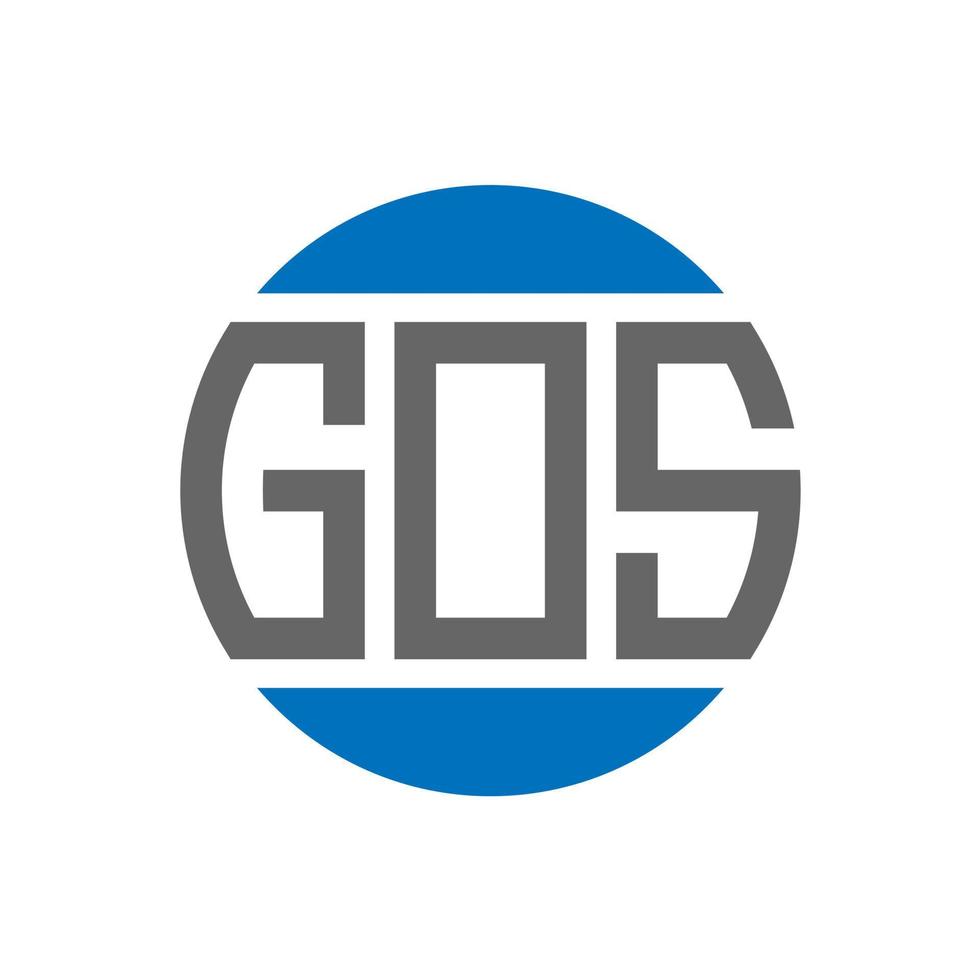 gos brief logo ontwerp Aan wit achtergrond. gos creatief initialen cirkel logo concept. gos brief ontwerp. vector