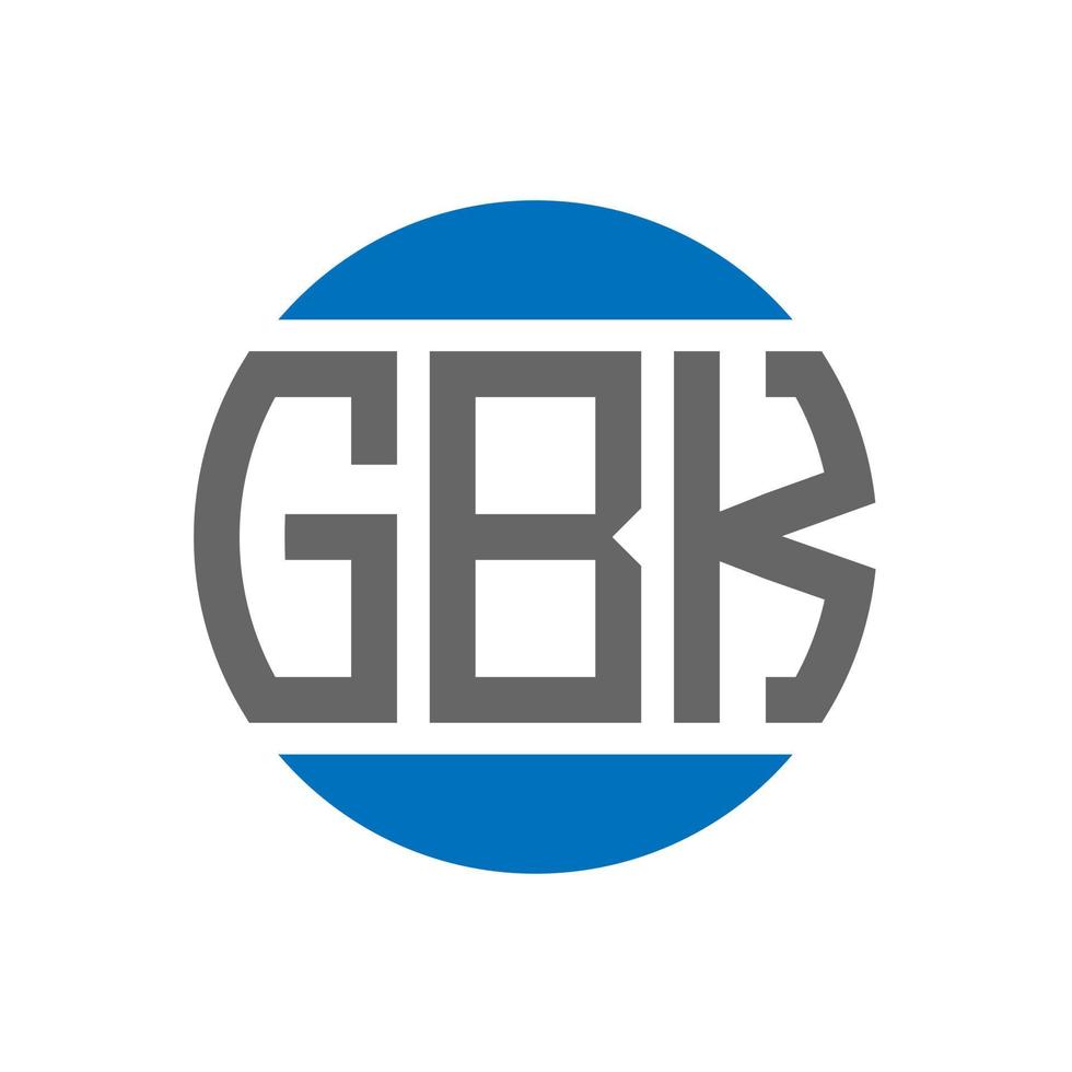gbk brief logo ontwerp Aan wit achtergrond. gbk creatief initialen cirkel logo concept. gbk brief ontwerp. vector