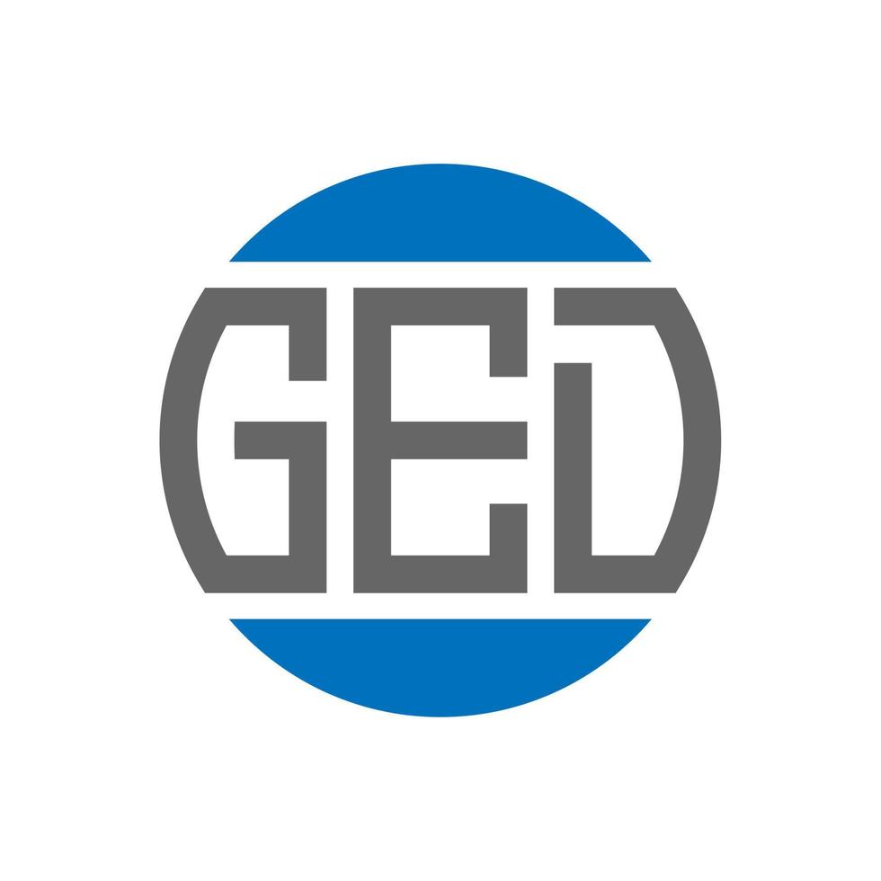 ged brief logo ontwerp Aan wit achtergrond. ged creatief initialen cirkel logo concept. ged brief ontwerp. vector