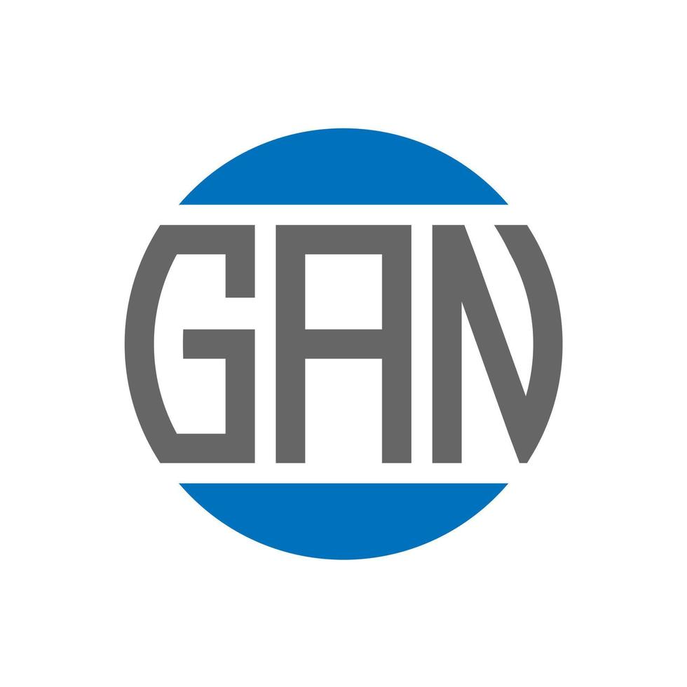 gan brief logo ontwerp Aan wit achtergrond. gan creatief initialen cirkel logo concept. gan brief ontwerp. vector