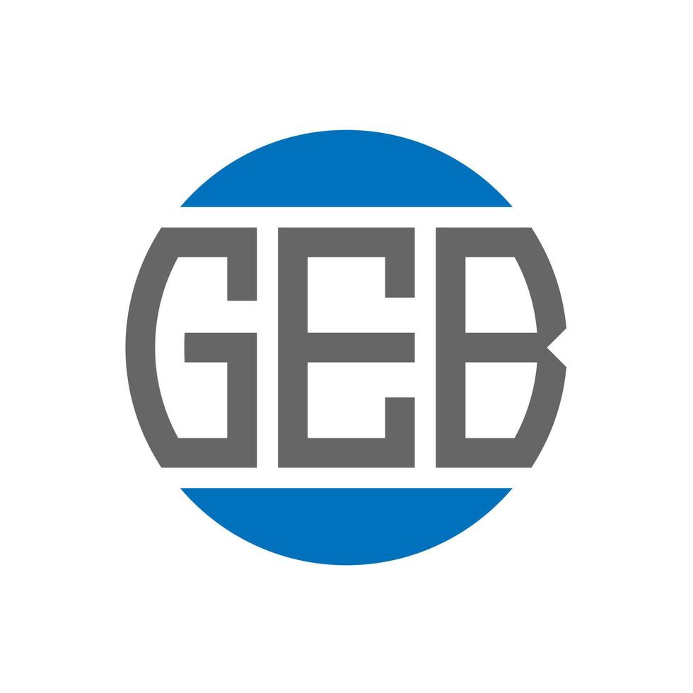 geb brief logo ontwerp Aan wit achtergrond. geb creatief initialen cirkel logo concept. geb brief ontwerp. vector