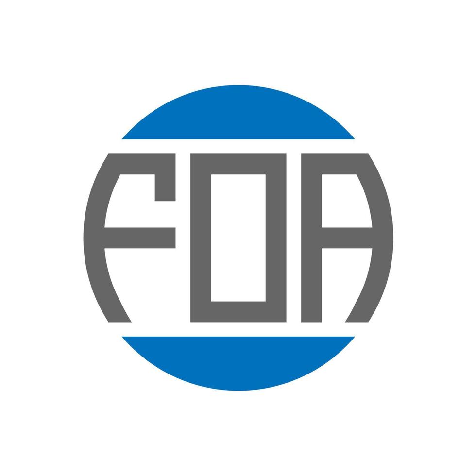 foa brief logo ontwerp Aan wit achtergrond. foa creatief initialen cirkel logo concept. foa brief ontwerp. vector