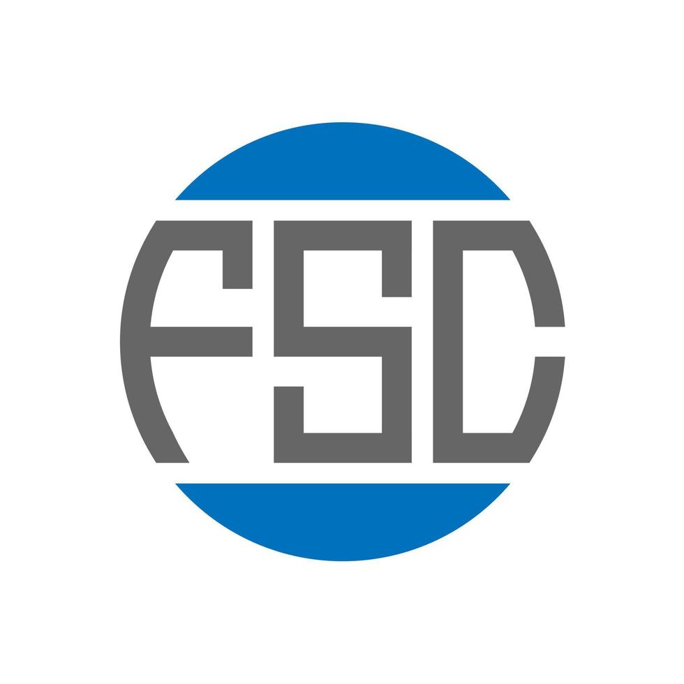 fsc brief logo ontwerp Aan wit achtergrond. fsc creatief initialen cirkel logo concept. fsc brief ontwerp. vector