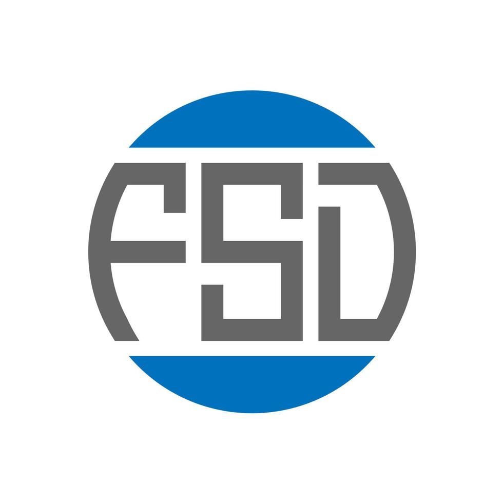 fsd brief logo ontwerp Aan wit achtergrond. fsd creatief initialen cirkel logo concept. fsd brief ontwerp. vector