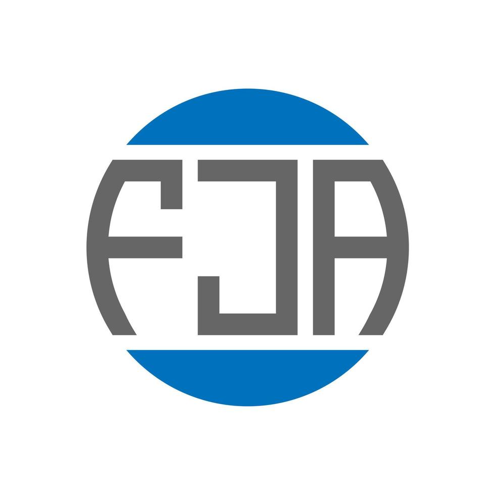 fja brief logo ontwerp Aan wit achtergrond. fja creatief initialen cirkel logo concept. fja brief ontwerp. vector