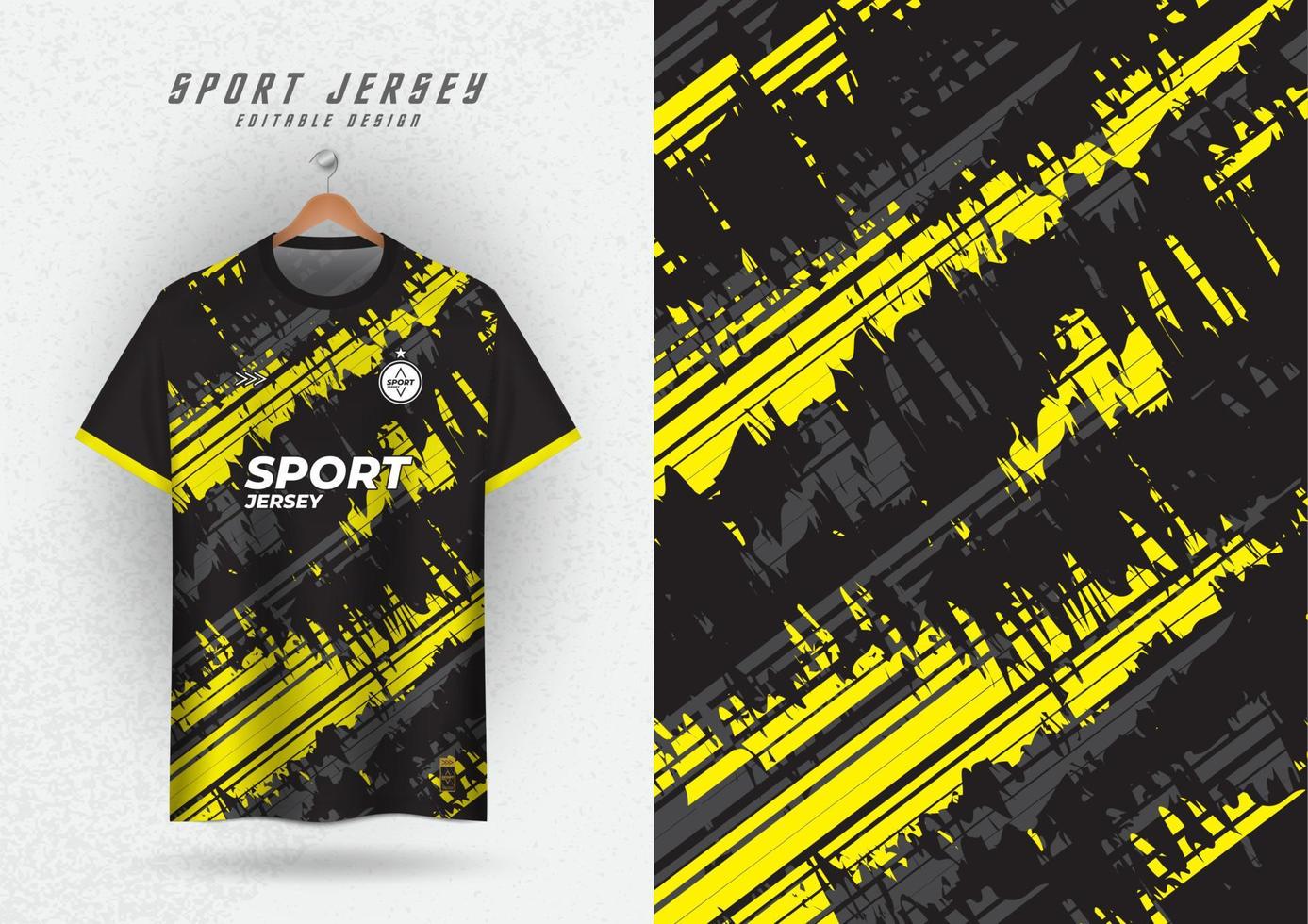 achtergrond mockup voor sport Jersey Amerikaans voetbal rennen racen, geborsteld zwart en geel vector