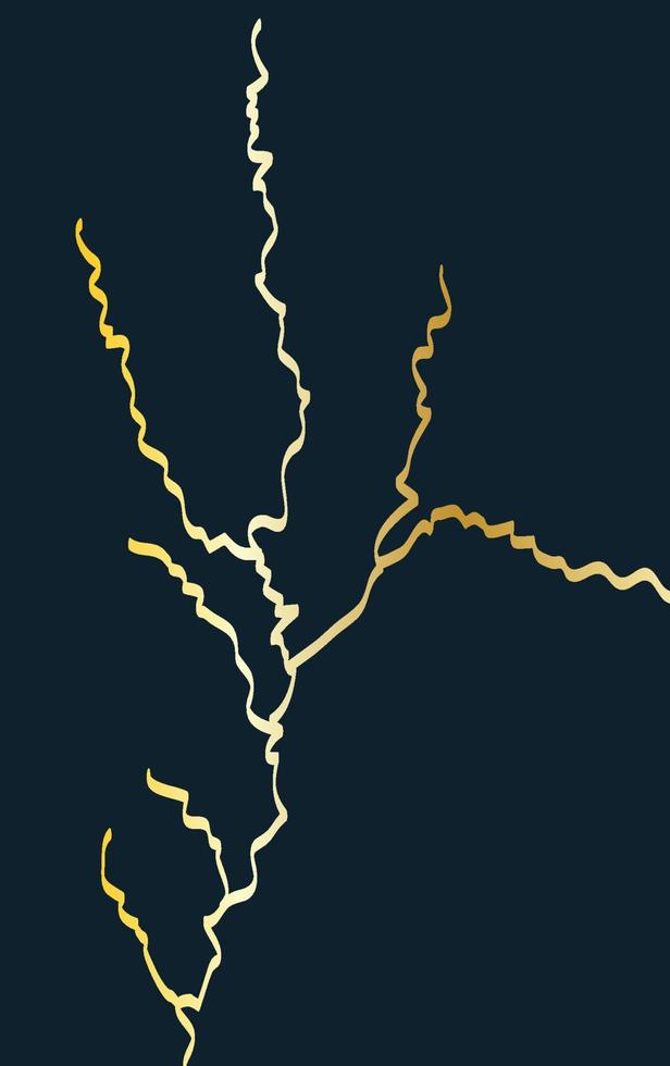 goud kintsugi Hoes ontwerp vector. luxe gouden marmeren textuur. barst en gebroken grond patroon voor muur kunst, huis decoratie, afdrukken en behang. vector