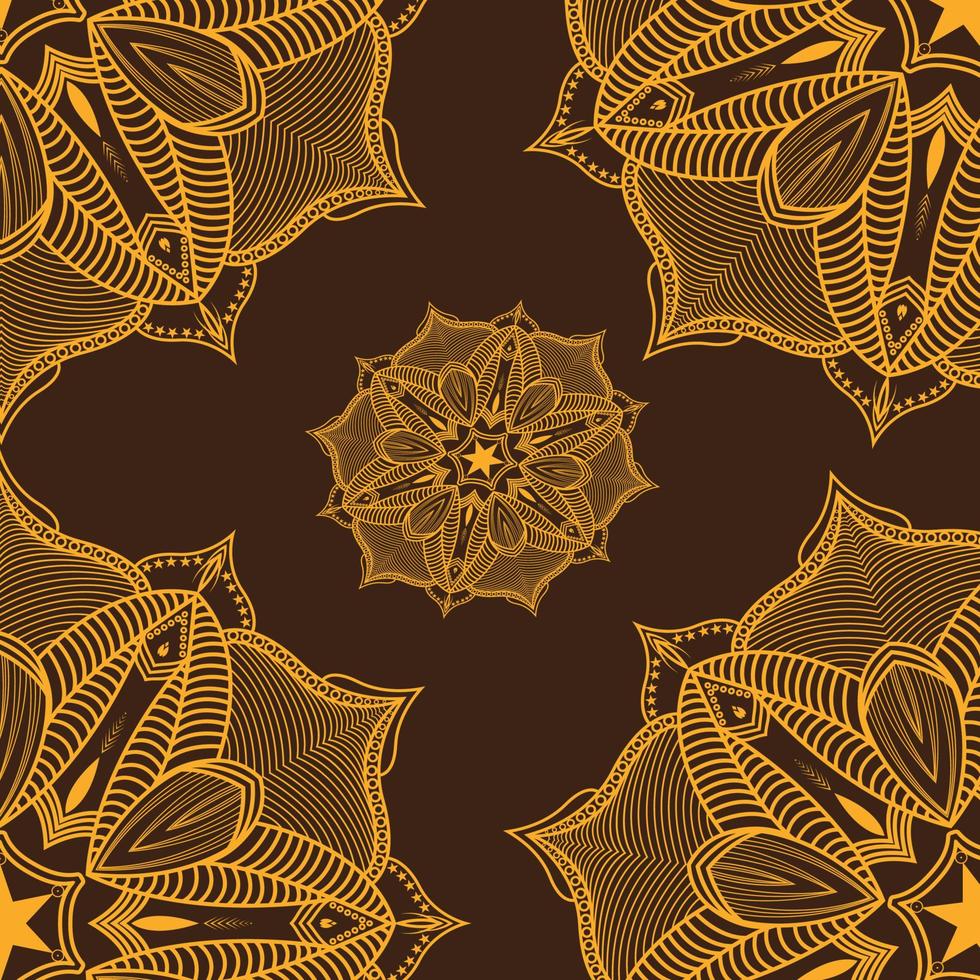 luxe mandala arabesk sier- gouden achtergrond vector