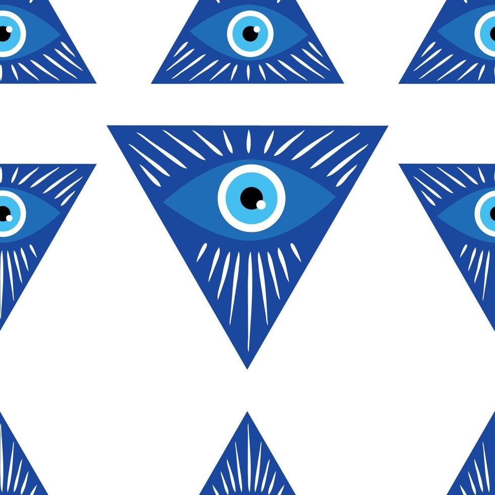 mandala Grieks onheil oog symbool van bescherming, blauw Turks vector