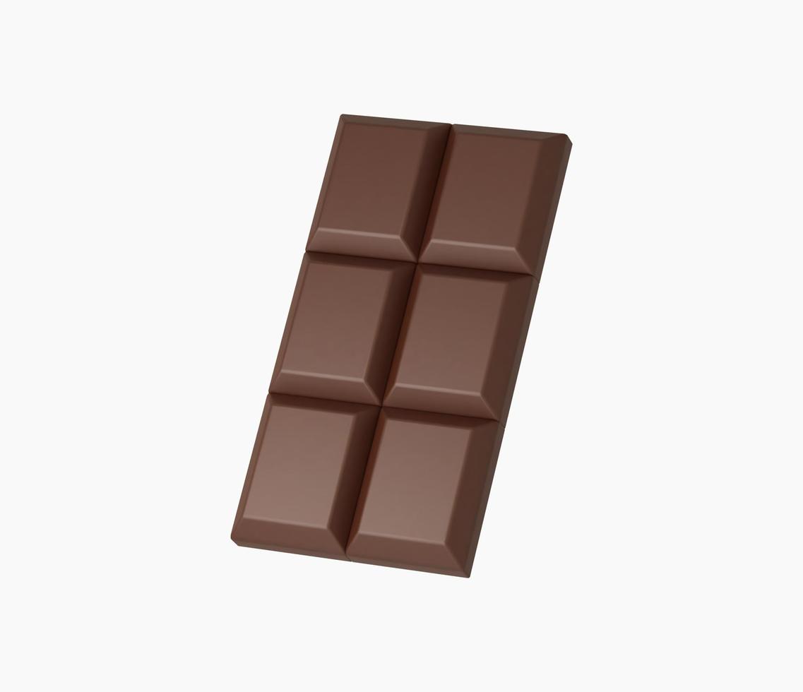 3d realistisch chocola bar illustratie vector