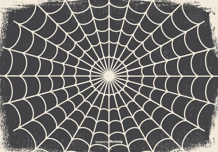 Oude Spookachtige Halloween Spinnenweb Achtergrond vector