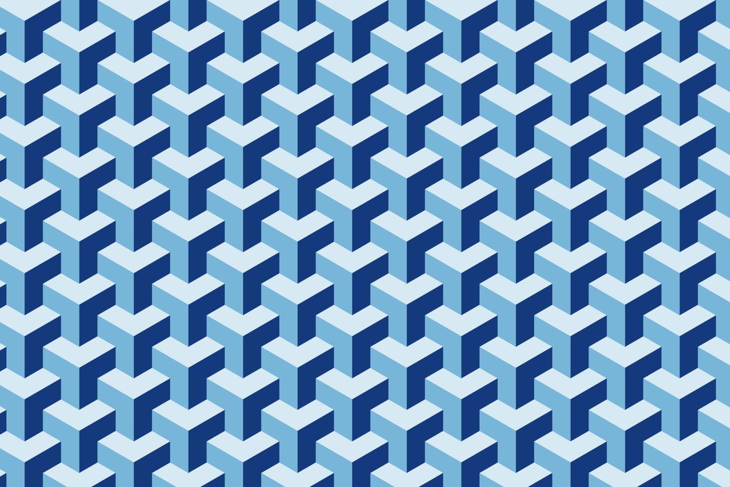 blauw 3d veelhoekige naadloos patroon vector achtergrond