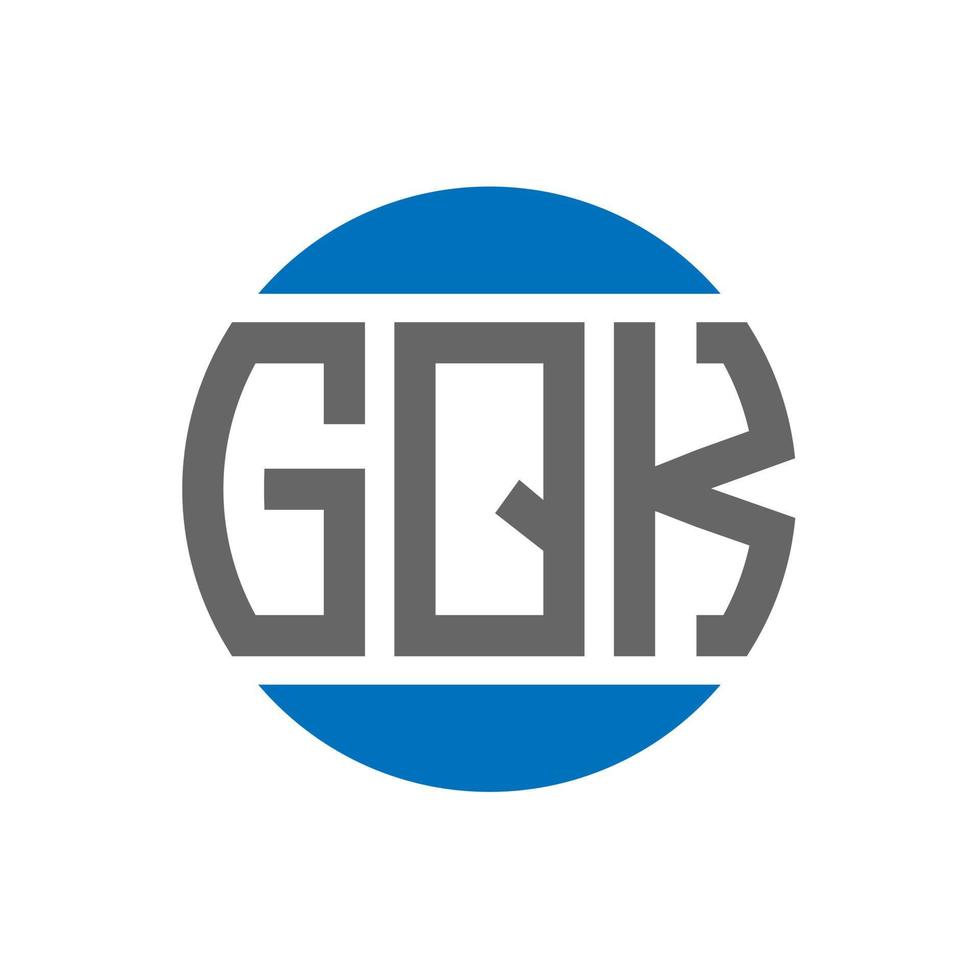 gqk brief logo ontwerp Aan wit achtergrond. gqk creatief initialen cirkel logo concept. gqk brief ontwerp. vector