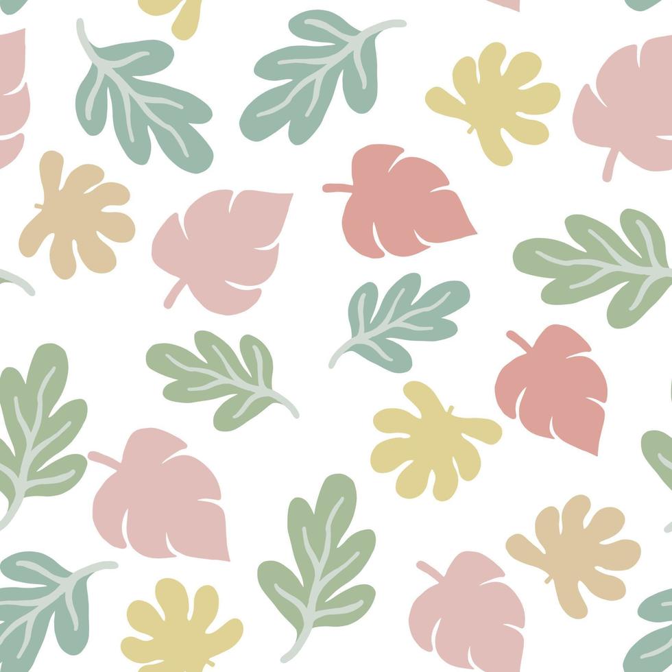 tropisch palm bladeren, oerwoud bladeren naadloos vector bloemen patroon. palm en monstera dicht oerwoud. ideaal voor textiel. zomer achtergrond