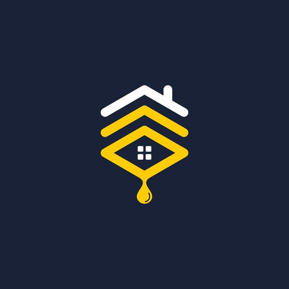abstract logo bij huis vector