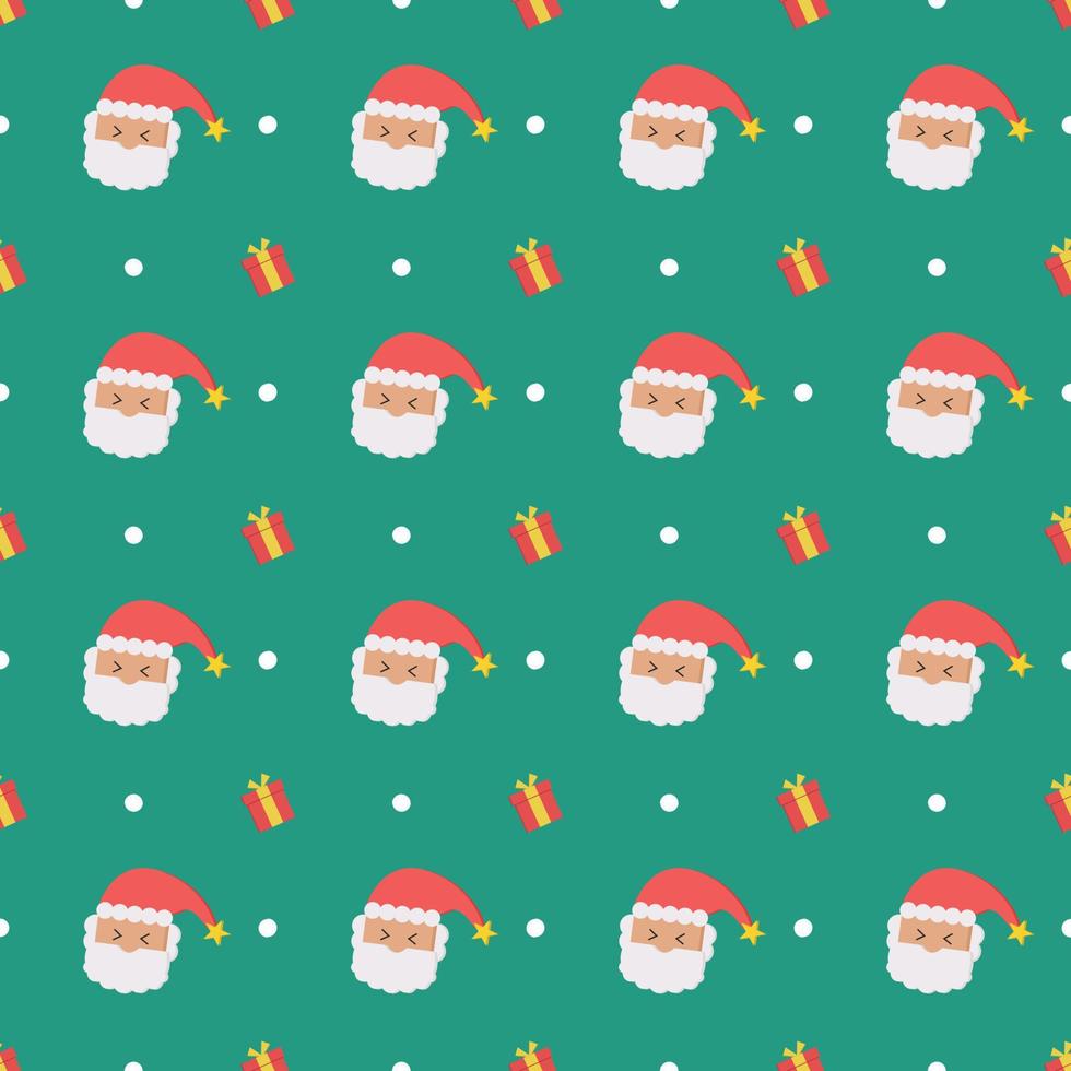 schattig patroon vector concept Kerstmis dag naadloos patroon met de kerstman claus sneeuw en geschenk doos decoratie voor Kerstmis dag online boodschappen doen uitverkoop Promotie. naadloos patroon illustratie.