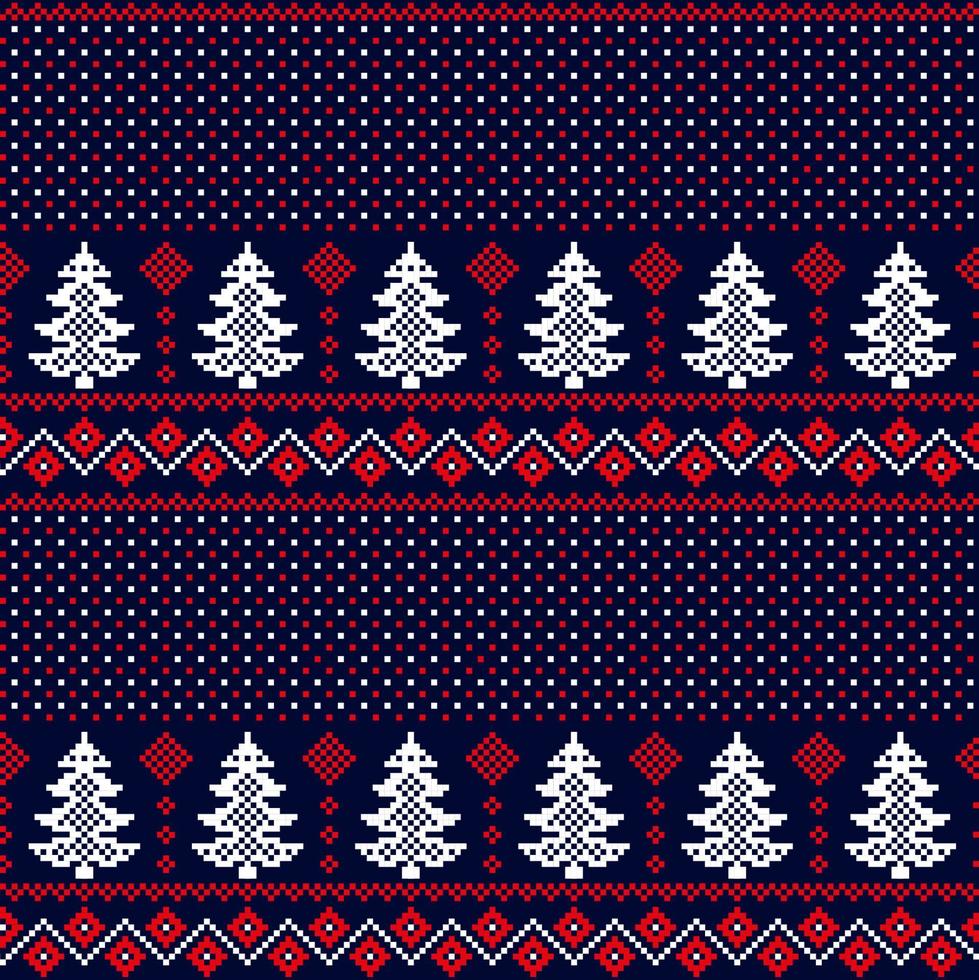 nieuw jaar Kerstmis patroon pixel vector illustratie eps