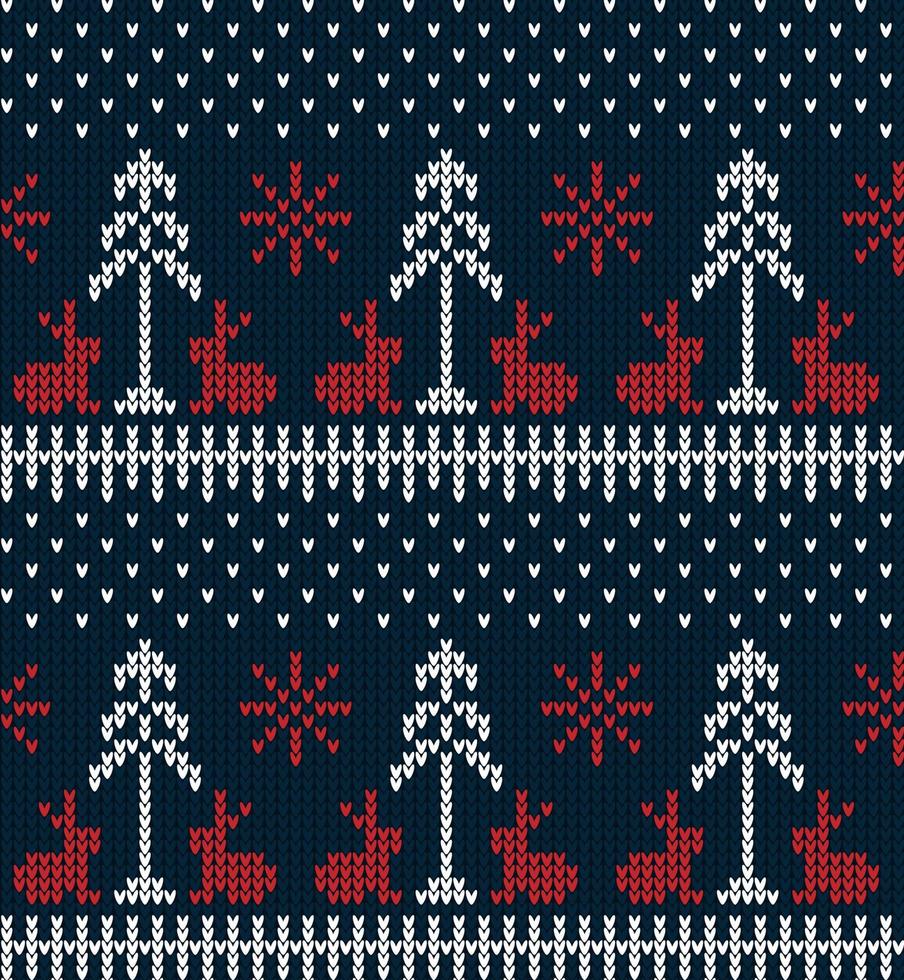 gebreid Kerstmis en nieuw jaar patroon in koe. wol breiwerk trui ontwerp. behang omhulsel papier textiel afdrukken. vector