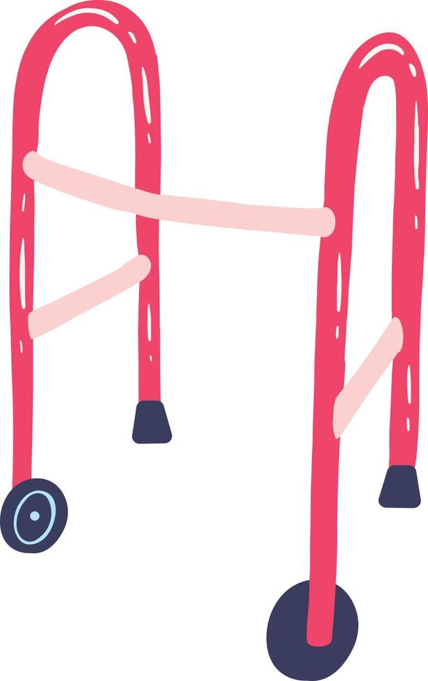 een roze wandelaar illustratie vector