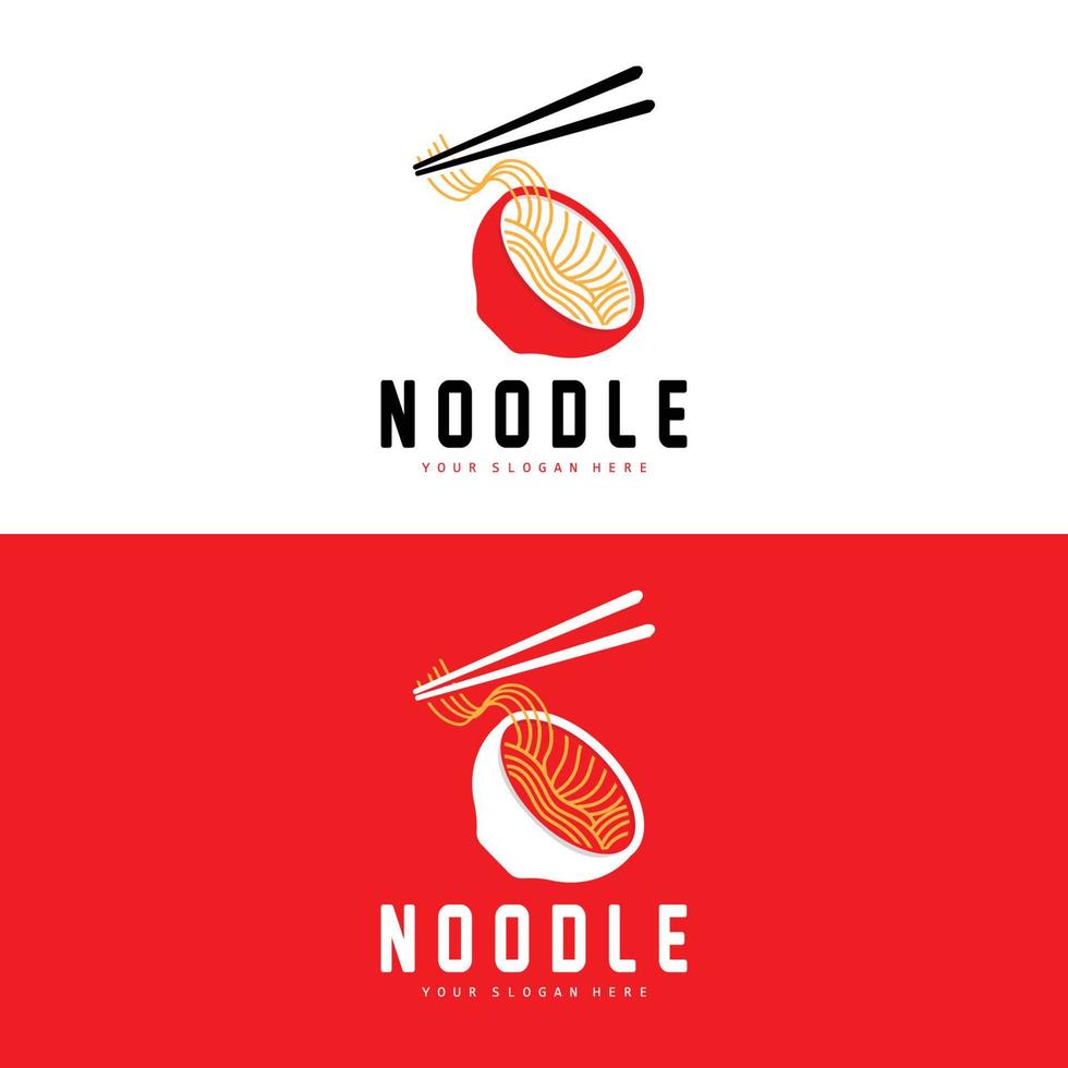 noodle logo, ramen vector, Chinese voedsel, snel voedsel restaurant merk ontwerp, Product merk, cafe, bedrijf logo vector