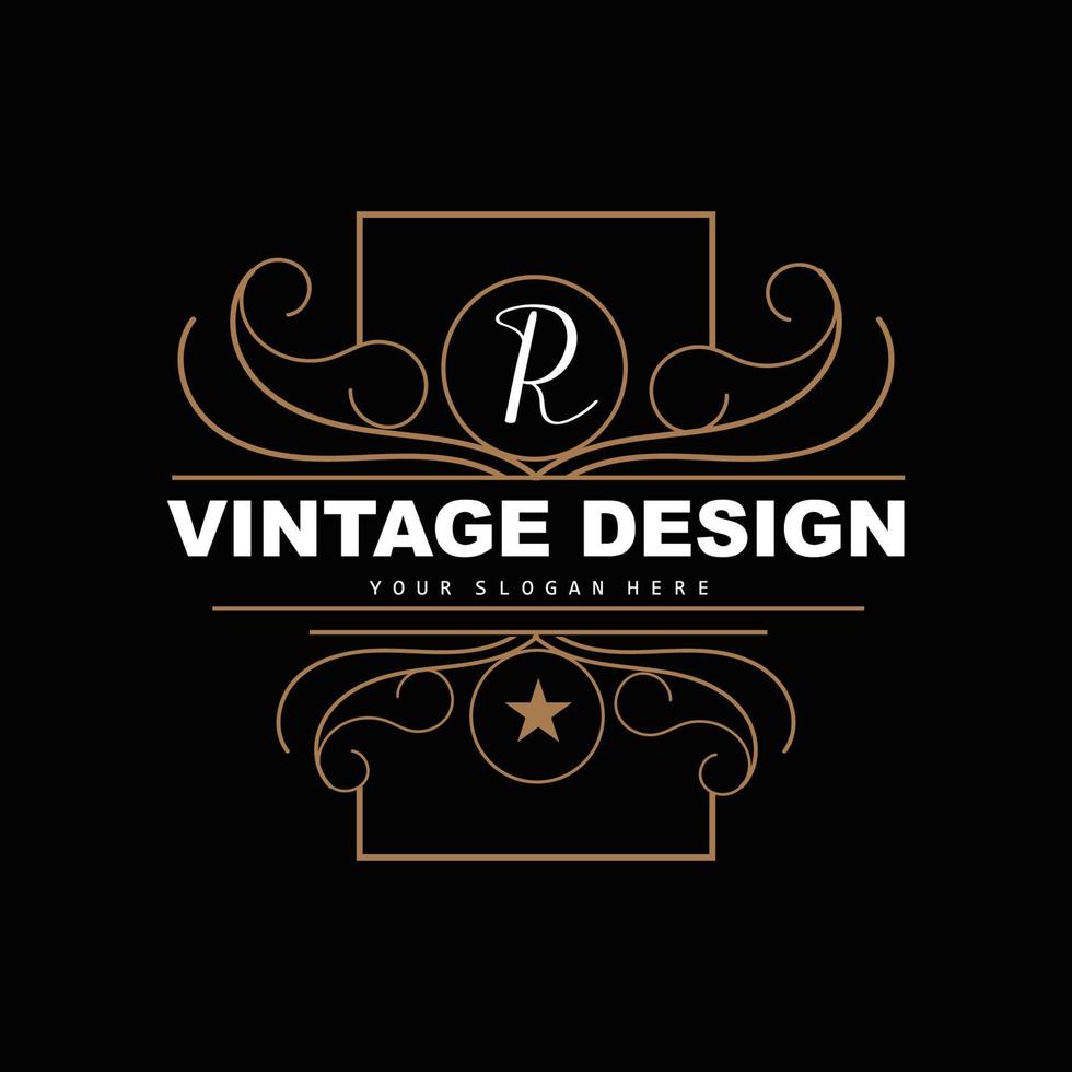 retro wijnoogst ontwerp, luxueus minimalistische vector ornament logo, met mandala en batik stijl, Product merk illustratie, uitnodiging, banier, mode