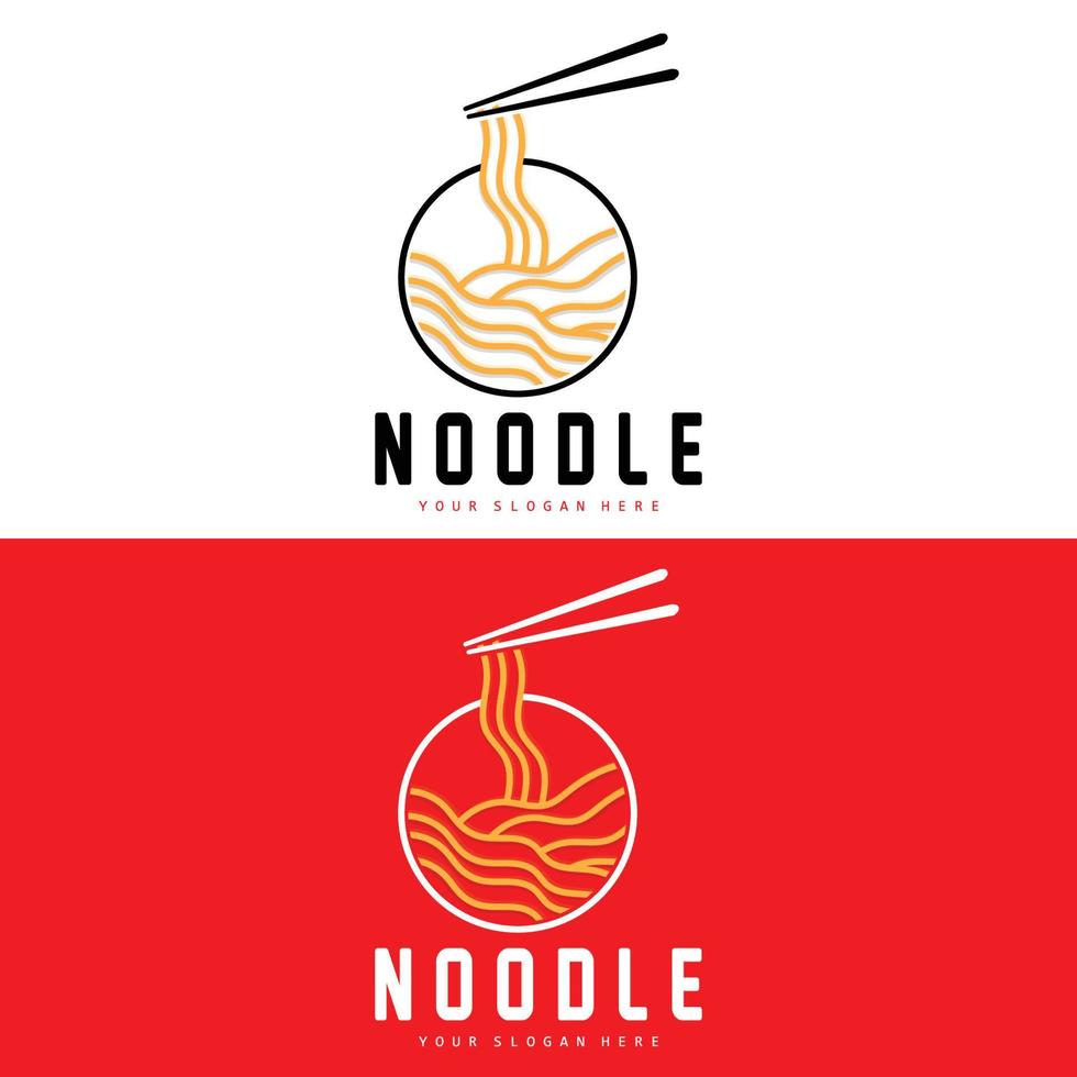 noodle logo, ramen vector, Chinese voedsel, snel voedsel restaurant merk ontwerp, Product merk, cafe, bedrijf logo vector